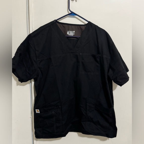 Carhartt Other - Carhartt Ripstop Scrub Top  XL Black V-Neck Workwear Medical Utility